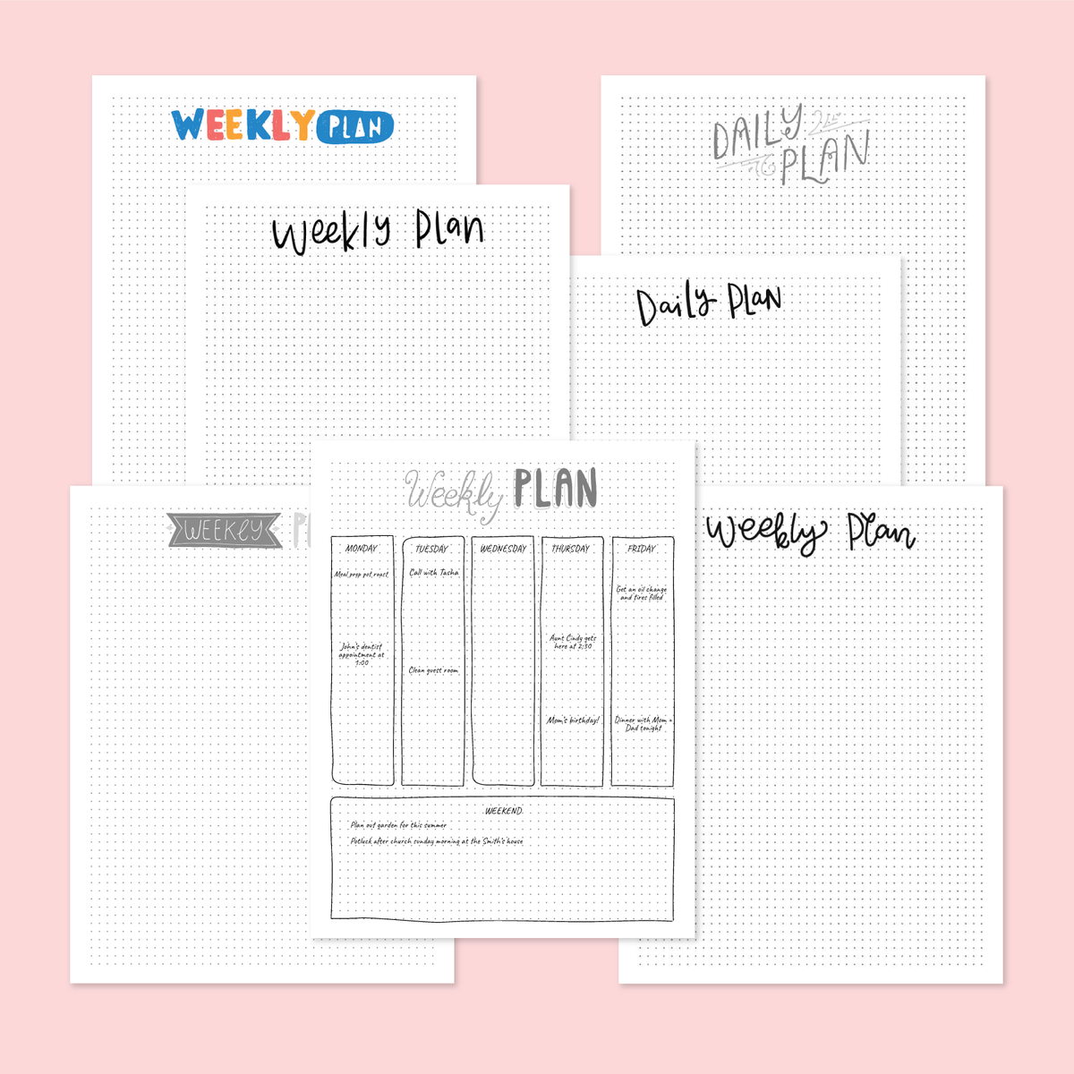 Weekly Planner Bullet Journal Printable