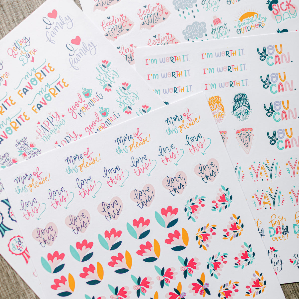 Decorative Planner Stickers - February Deco – The Daily Grind Planner
