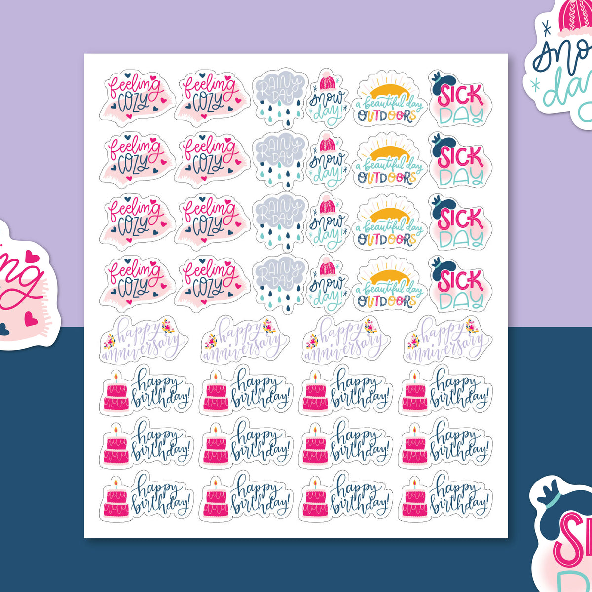 Planner Stickers  Petite Gold Foil Planner Stickers – The Collected Planner