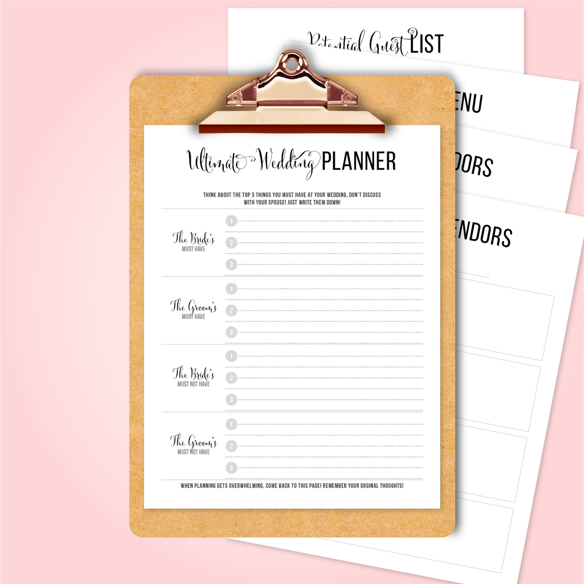 The Only Wedding Management Onboarding Planner Kit