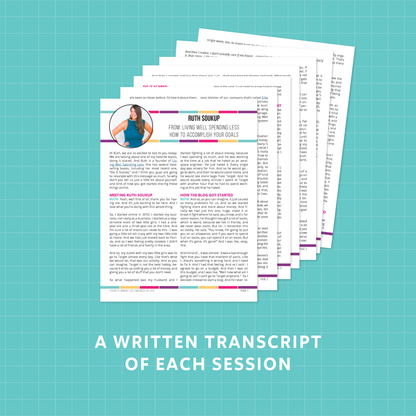 A written transcript of each session