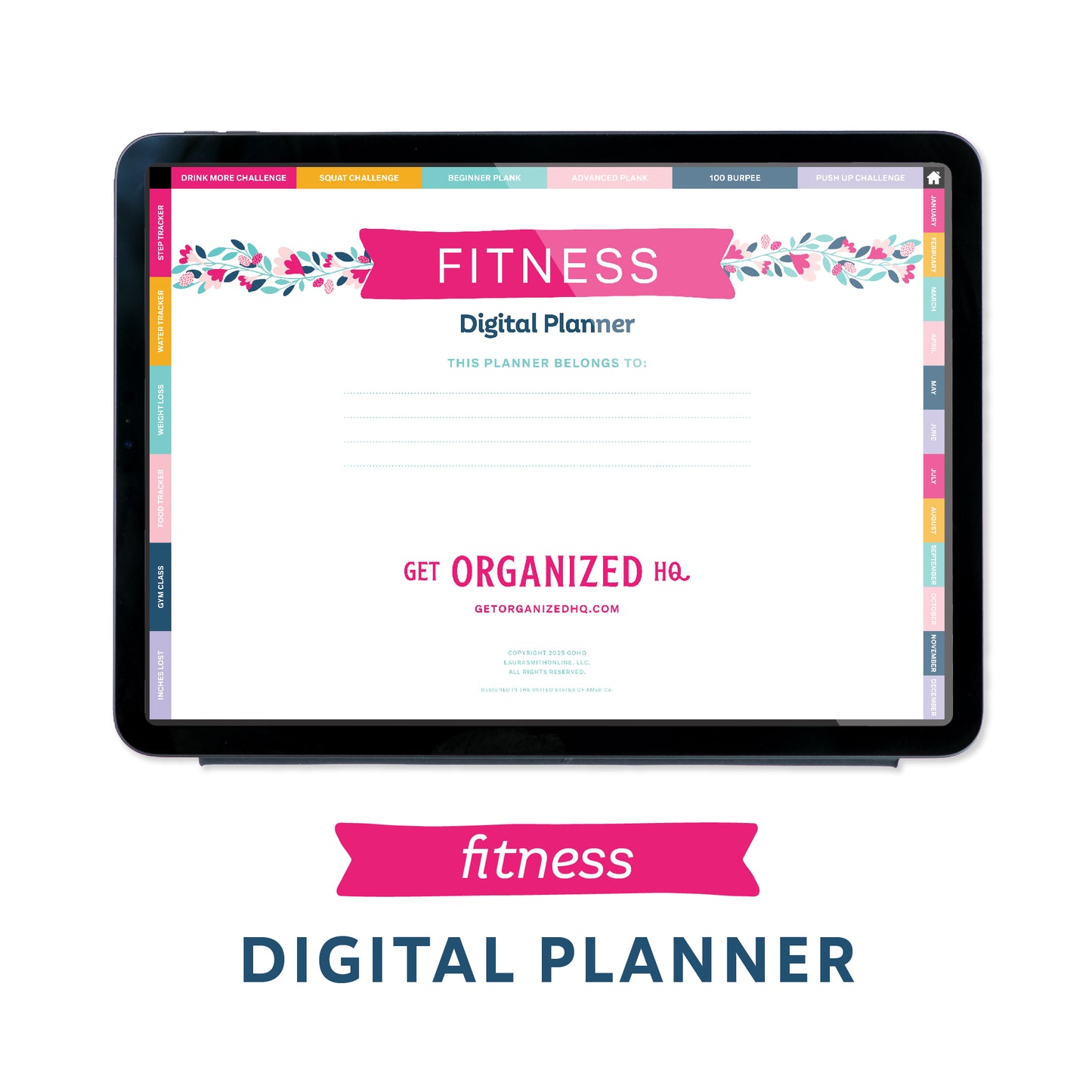 2025 GOHQ Fitness Tablet Planner Launch