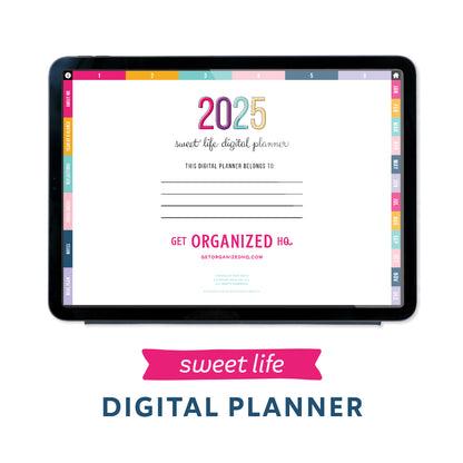 2025 Sweet Life Tablet Planner