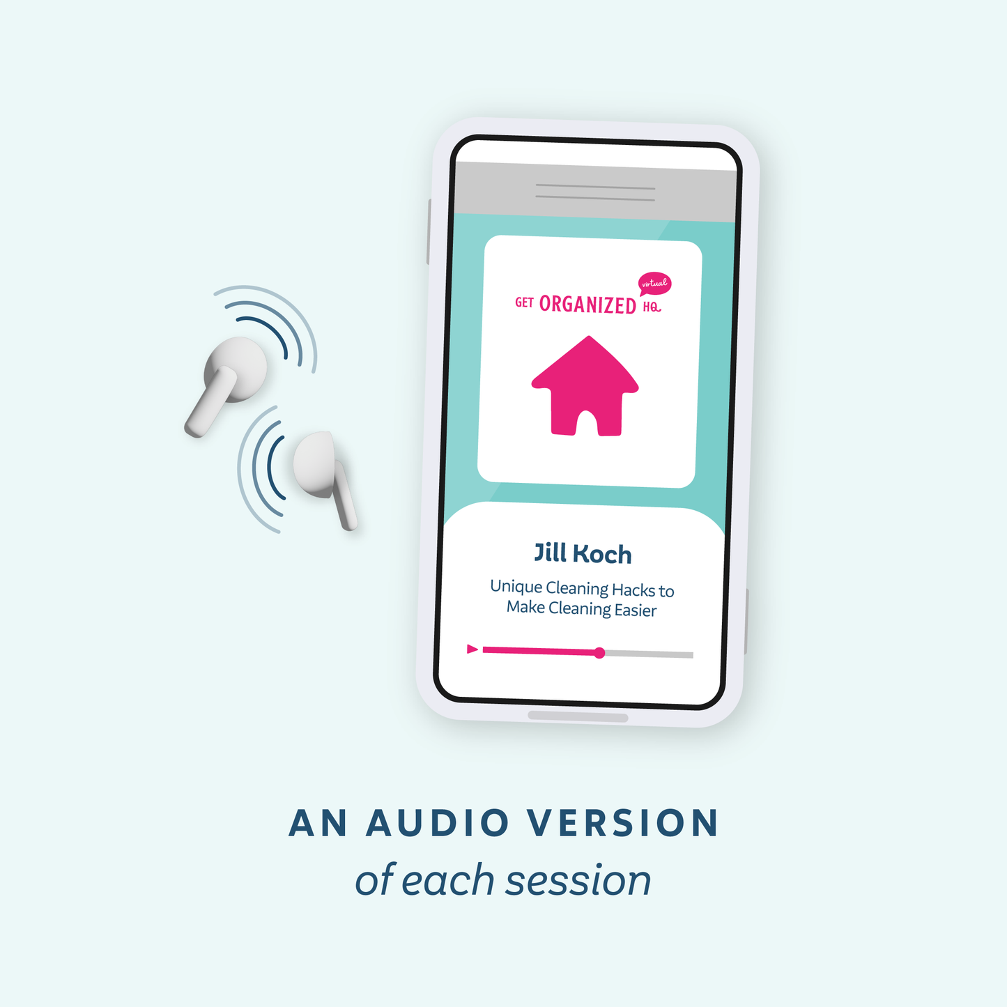 An audio version of each session