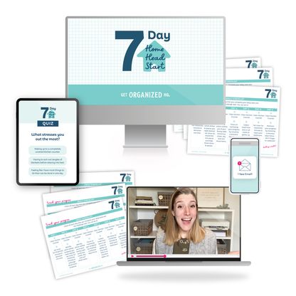 A mockup of everything included in the 7 Day Home Head Start