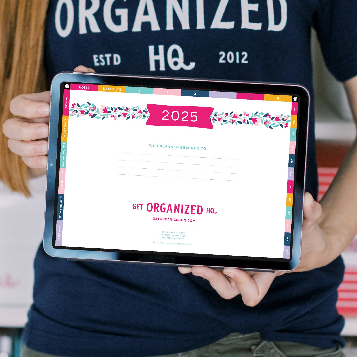 2025 Get Organized HQ Tablet Planner