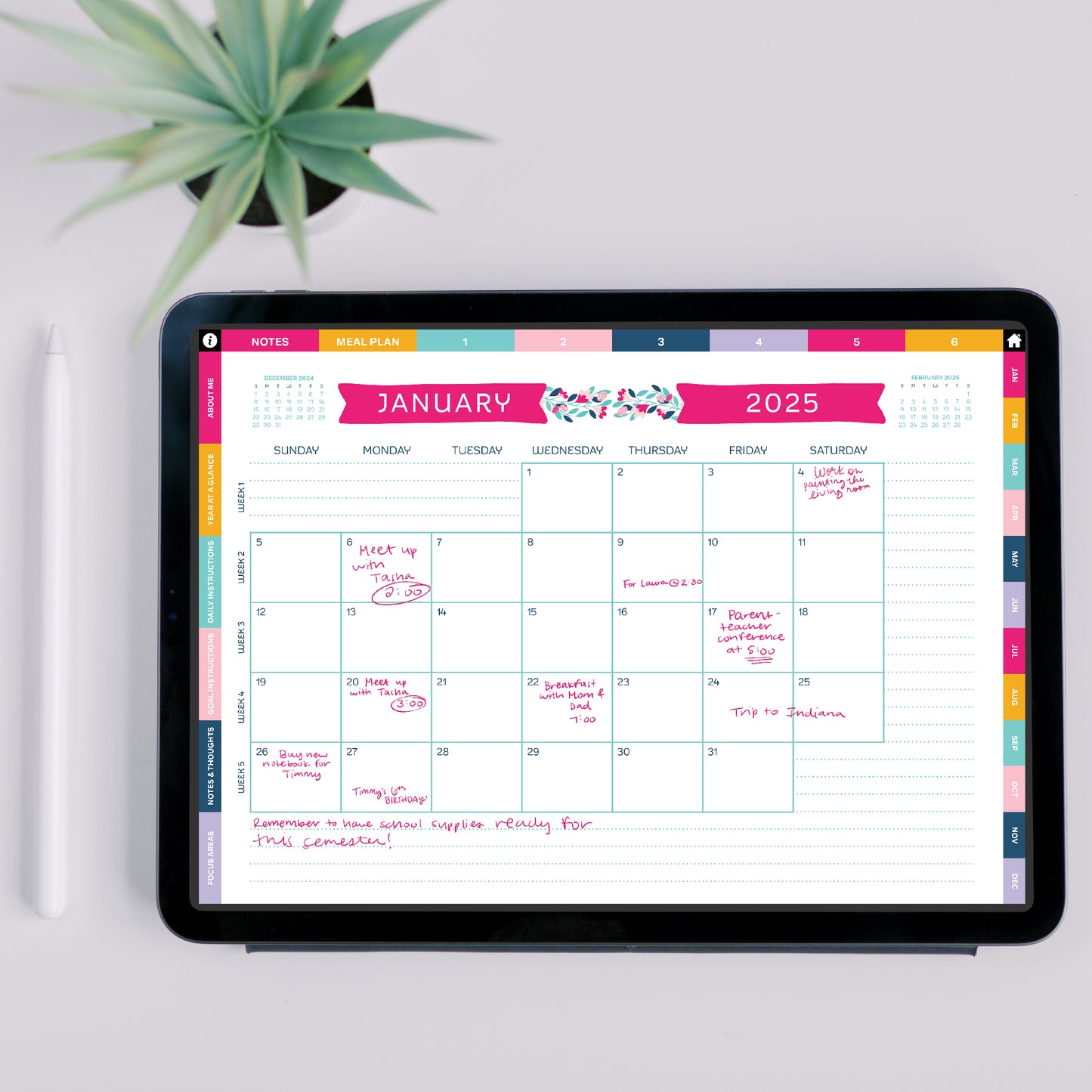 2025 Get Organized HQ Tablet Planner