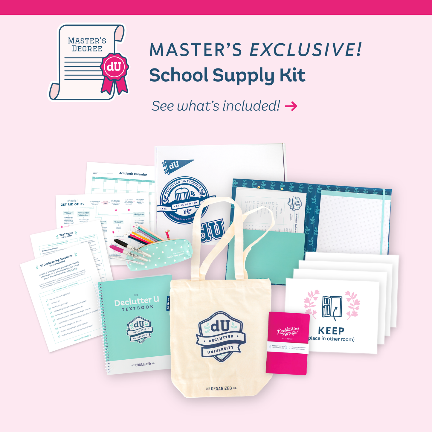 Master's Exclusive! school Supply Kit: See what's included! ->