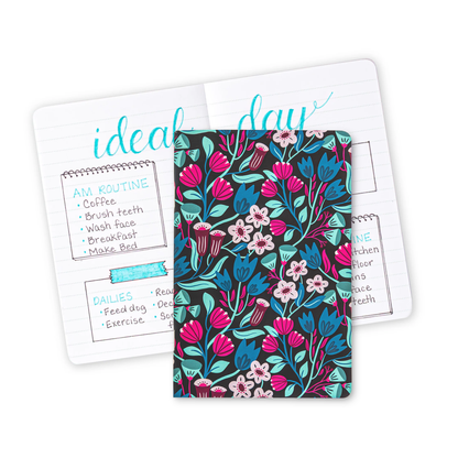 NEW Mini Notebook - Dark Floral