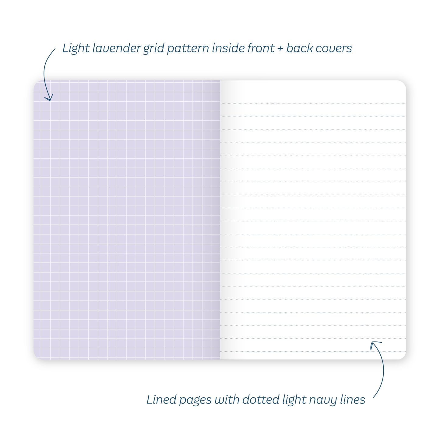 Mini Notebook - Lavender Lettered