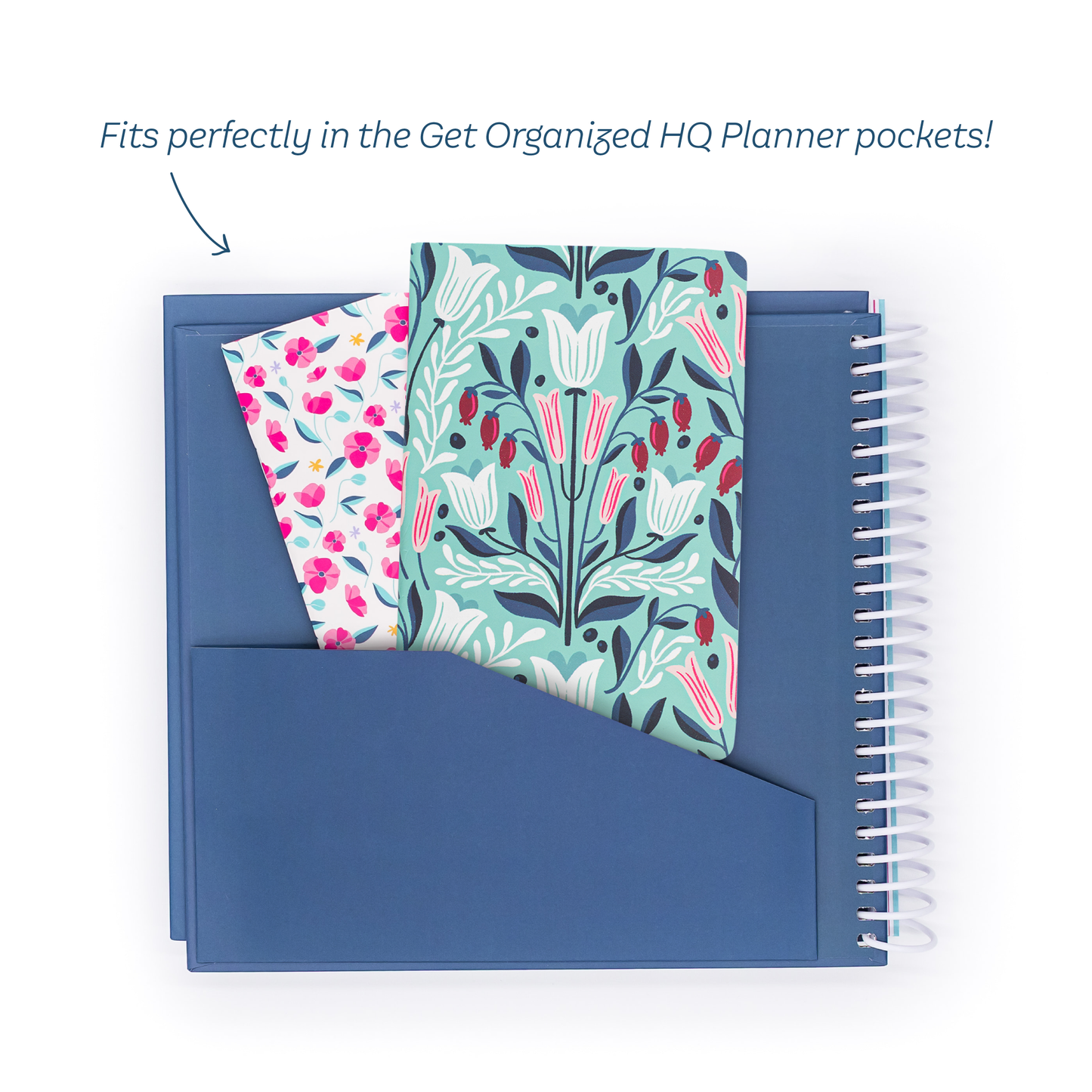 NEW Mini Notebook: Teal Tulips