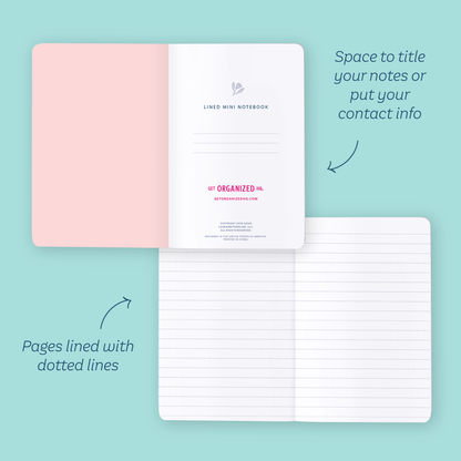 NEW Mini Notebook: Teal Tulips