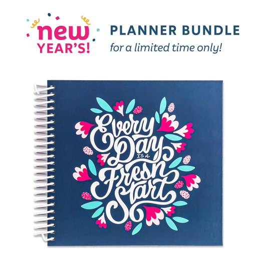 NEW YEARS SALE! 2025 Get Organized HQ Planner Bundle (Navy)