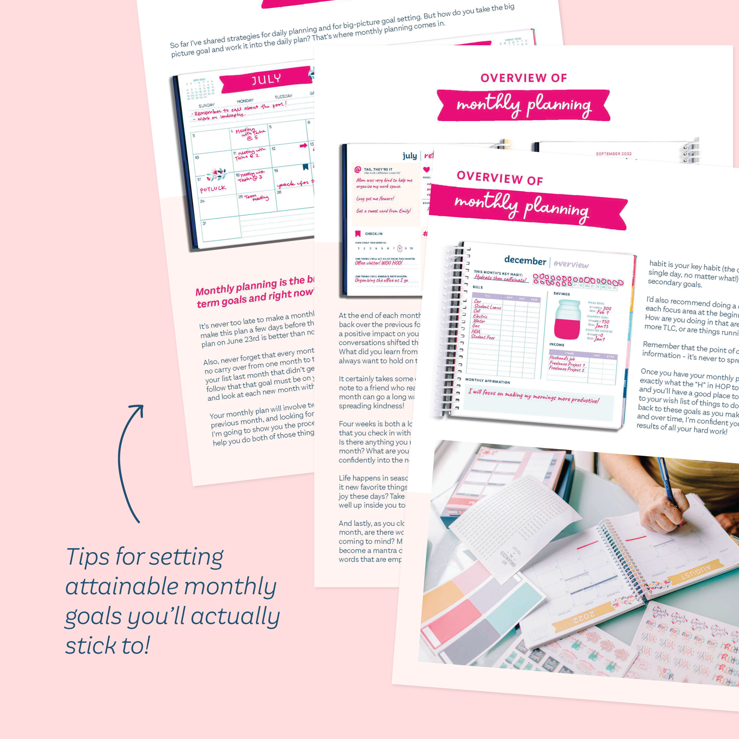 Tips for setting attainable monthly goals you'll actually stick to!