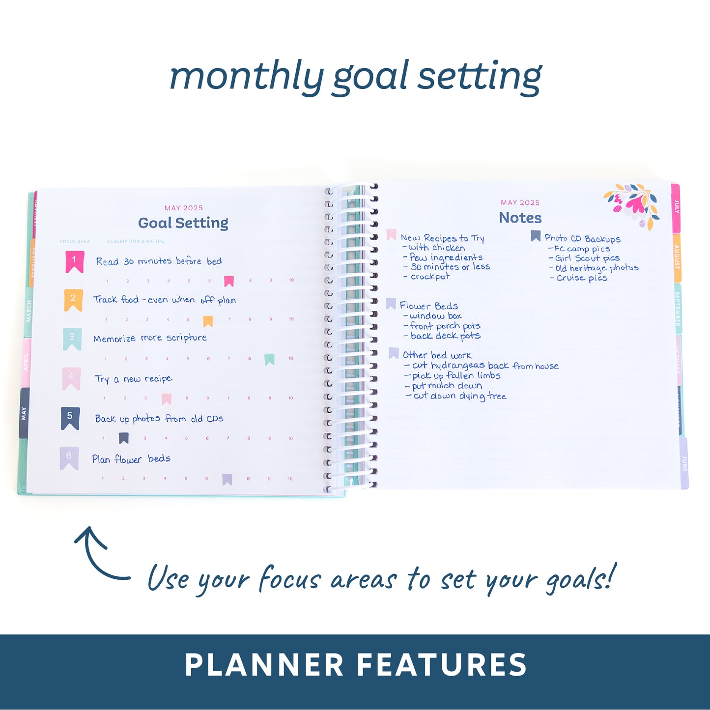 2025 Get Organized HQ Planner (Navy)