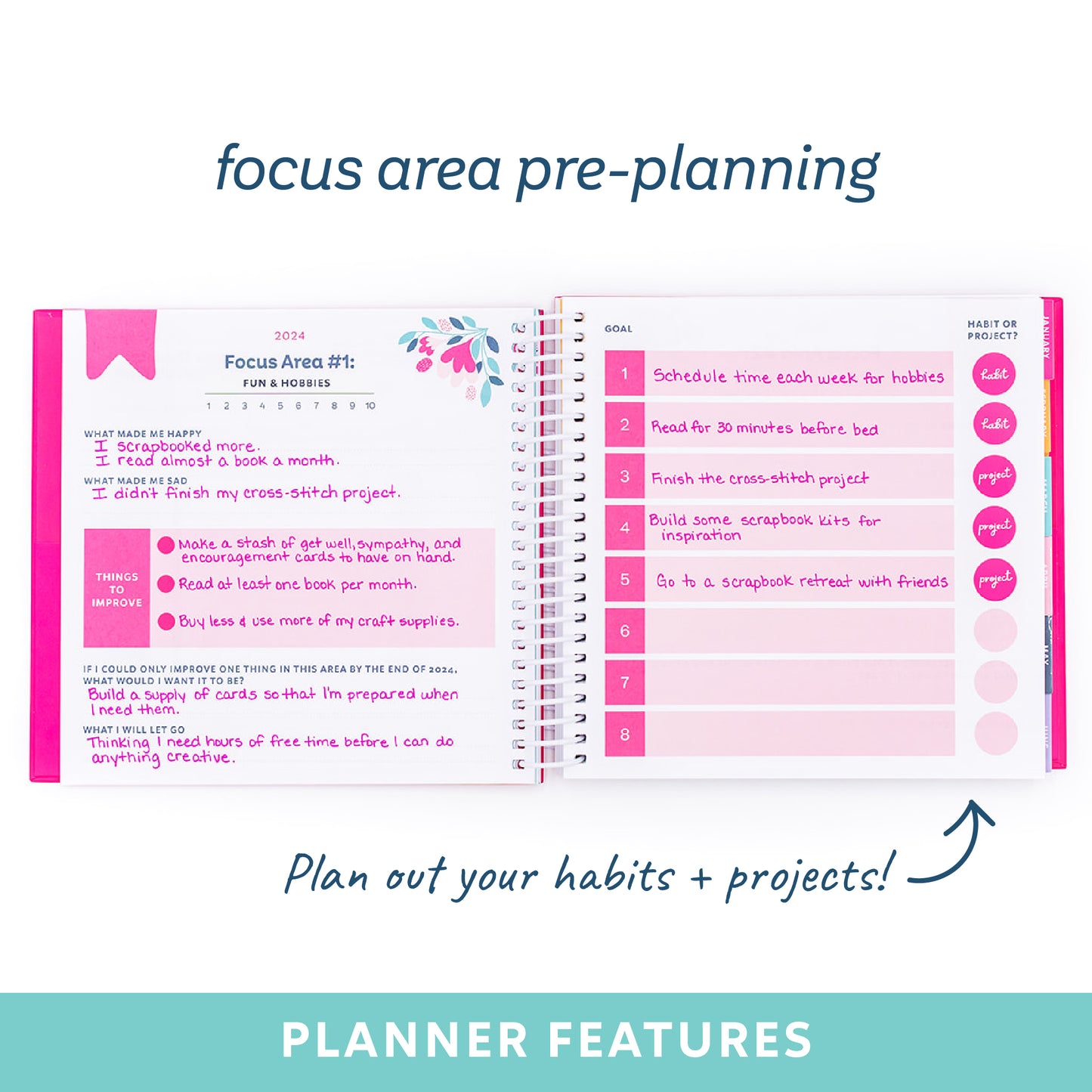 2024 Get Organized HQ Planner (Pink)