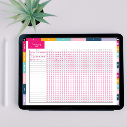 monthly habit tracking