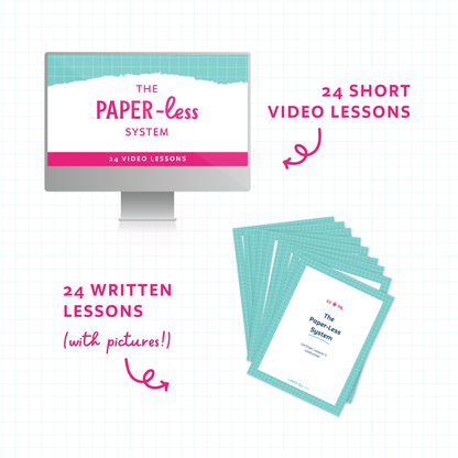 24 short video lessons, and 24 written lessons with pictures