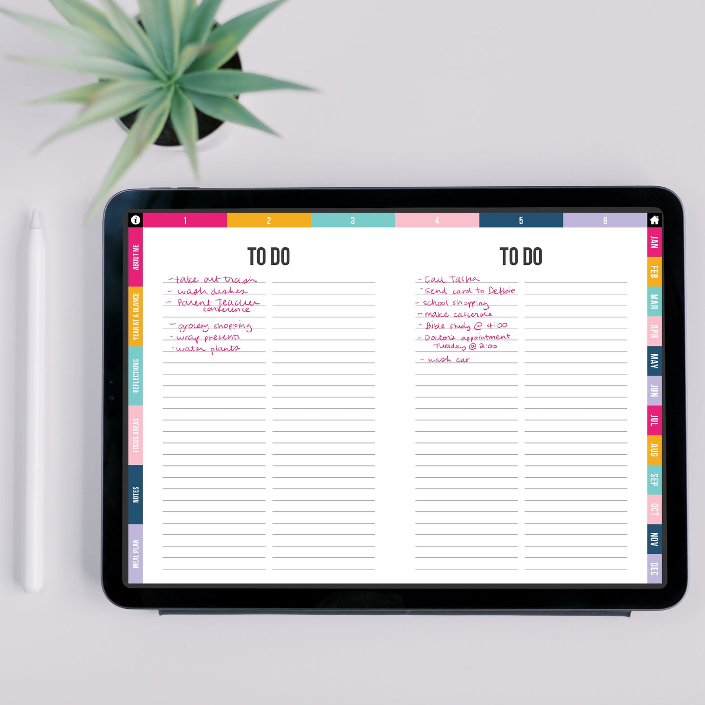 2025 Plain Vanilla Tablet Planner