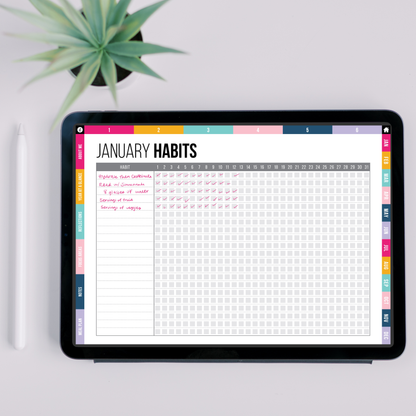 January habit tracking