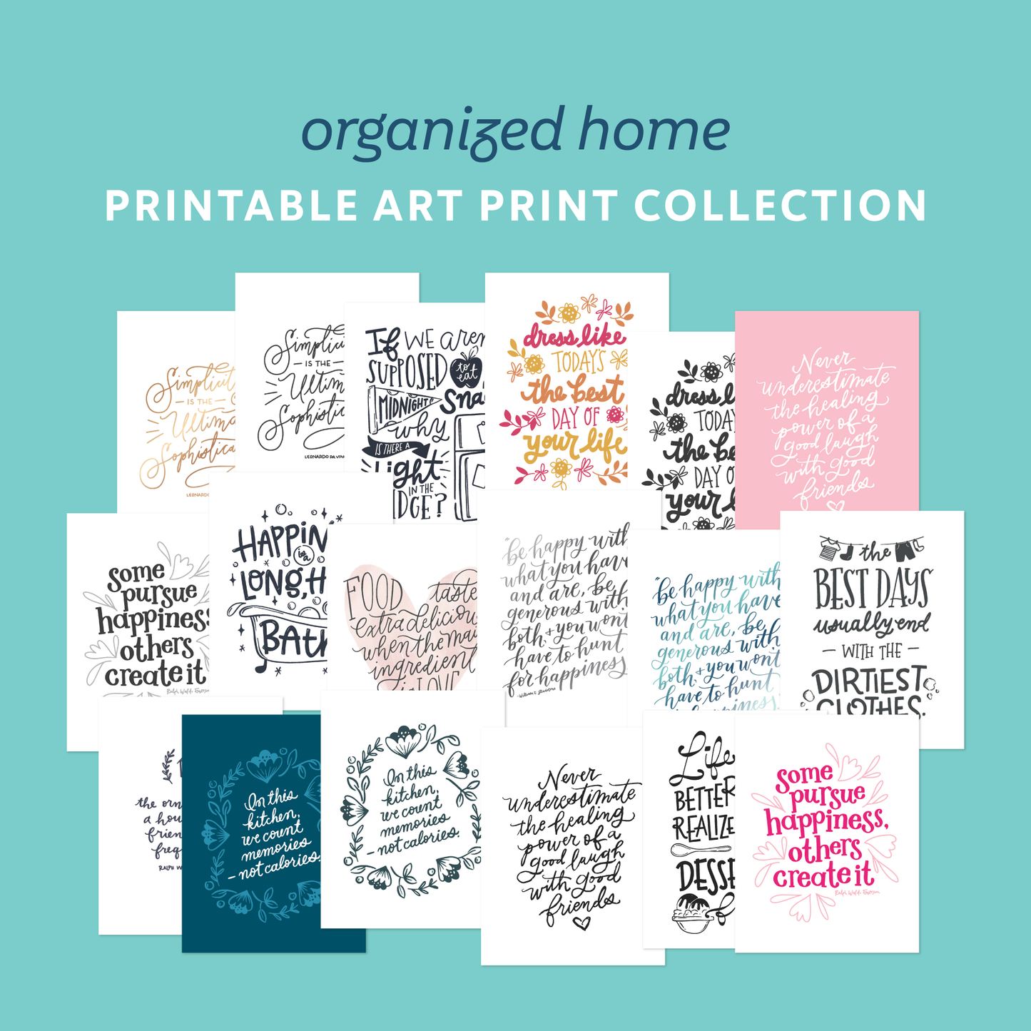 Organized Home Printable Art Print Collection