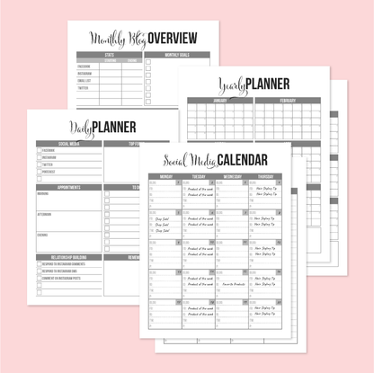 Blog Planner Kit: Vanilla Edition Full Size