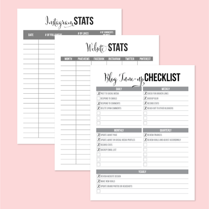 Blog Planner Kit: Vanilla Edition Full Size