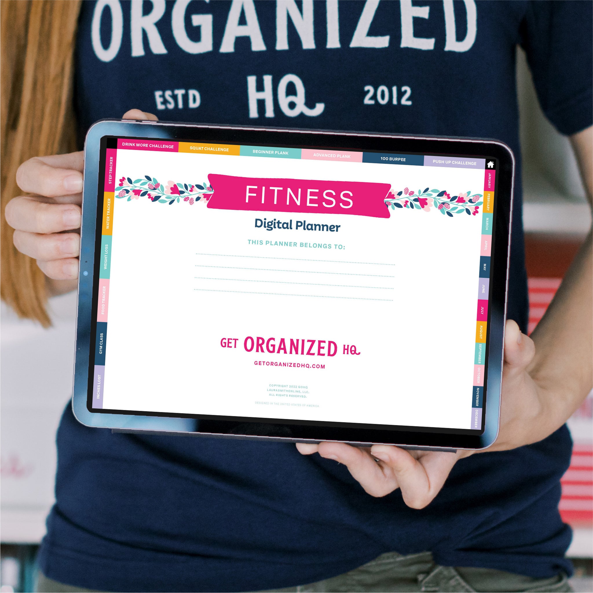 2023 Get Organized HQ Fitness Digital Planner