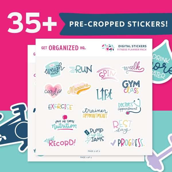 Digital Sticker Fitness Pack