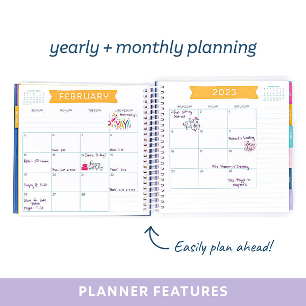 Get Organized HQ 2023 Planner - Plaid Multicolor